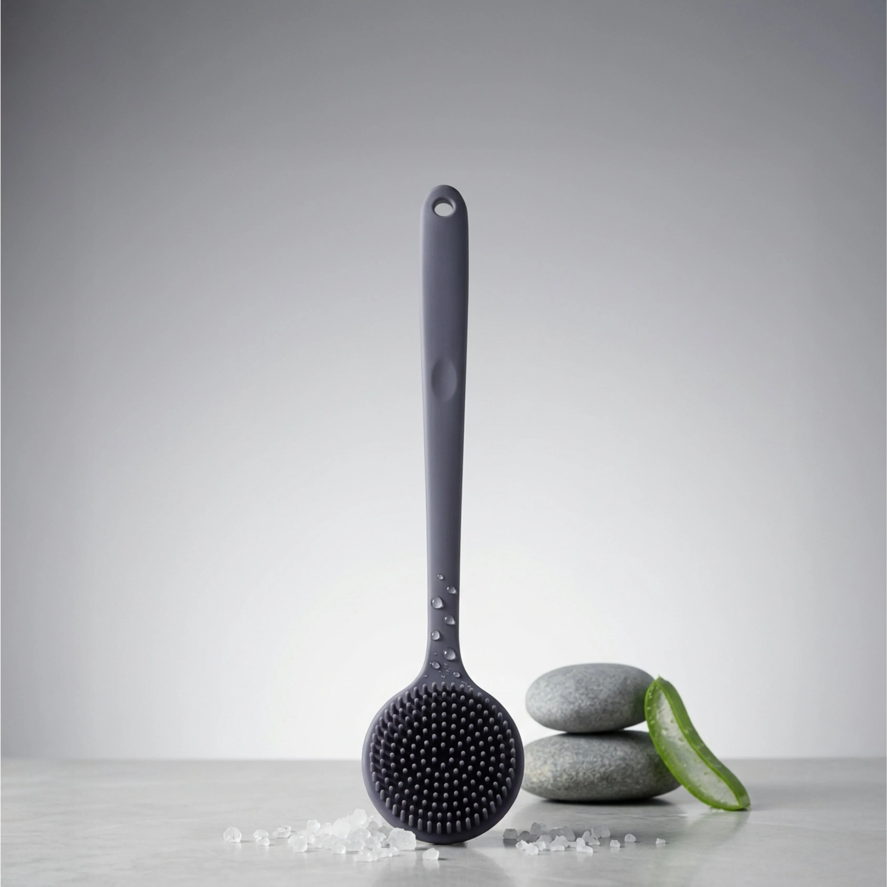 Black silicone body brush from the 4-piece set